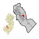 Camden County New Jersey Incorporated and Unincorporated areas Gibbsboro Highlighted